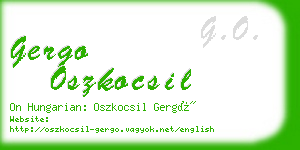gergo oszkocsil business card